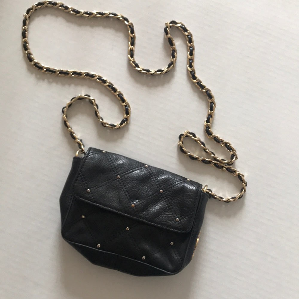 Juicy Couture Small Black Shoulder Bag with Chain